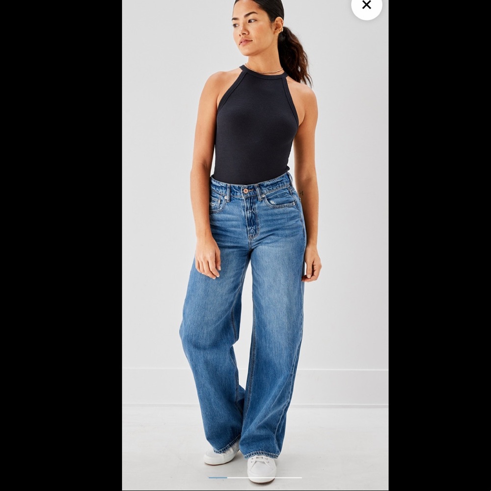 AE skater jean super high waisted baggy 6 short